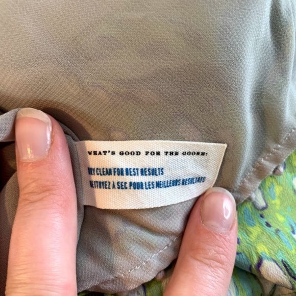 Anthropologie Leifsdottir 'Birch Tree' Green Silk Mini Dress - S - Picture 10 of 13